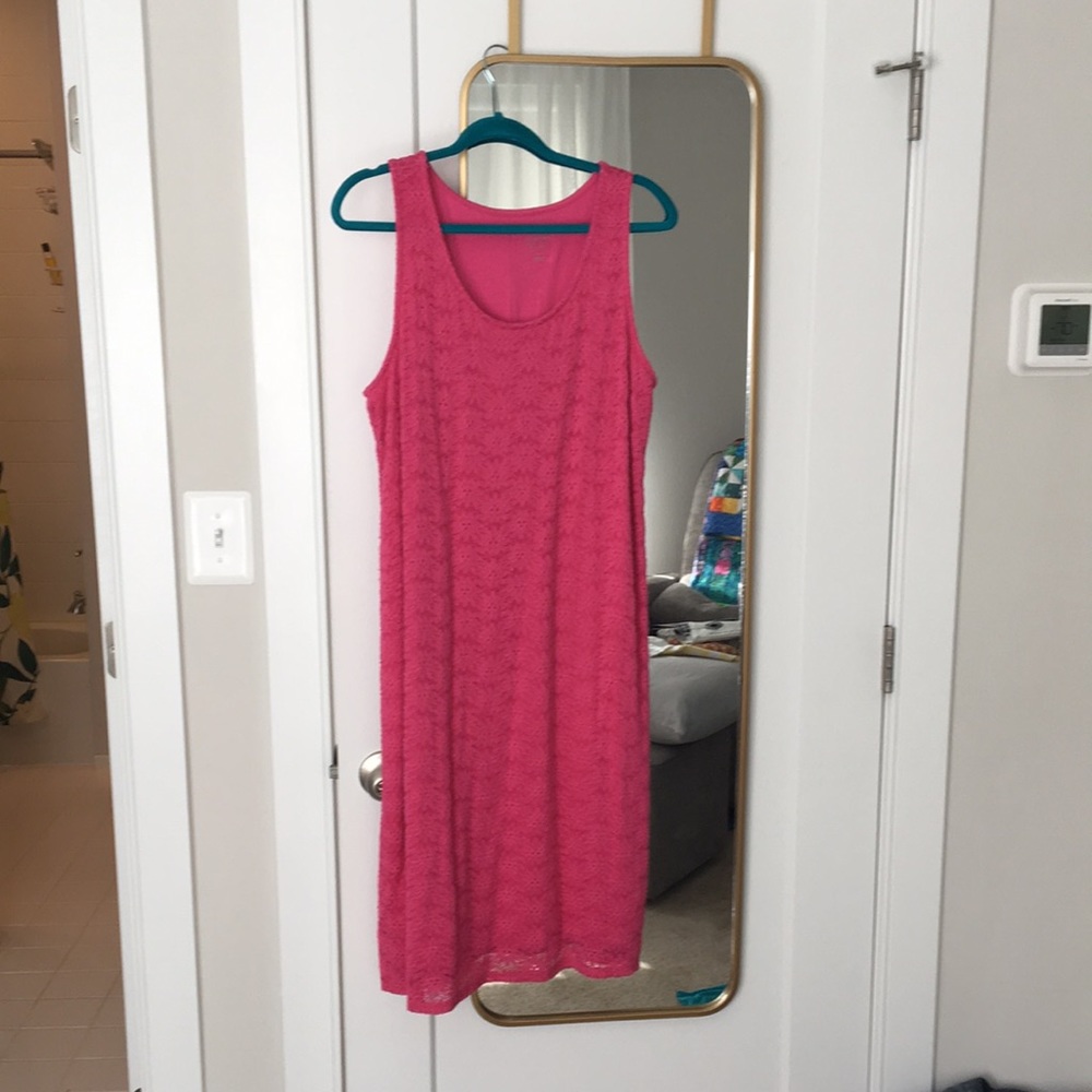 Isabel Maternity pink lace dress